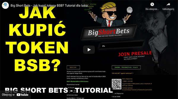 Big Short Bets - Jak kupić tokeny BSB? Tutorial dla laika.